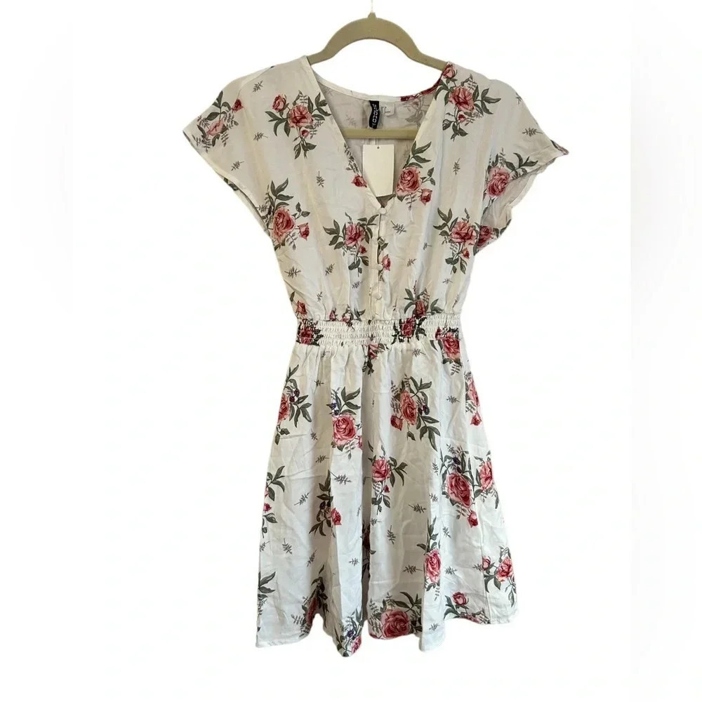 NWT H&M DIVIDED FLORAL MINI DRESS